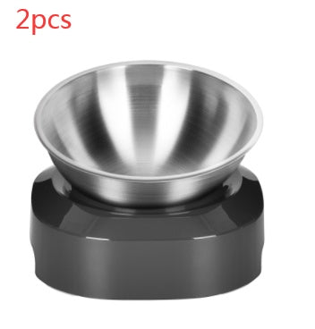 Pet Stainless Steel Bowl Pet Double Night - 𝓢𝓱𝓸𝓹𝓵𝓮𝓬𝔂