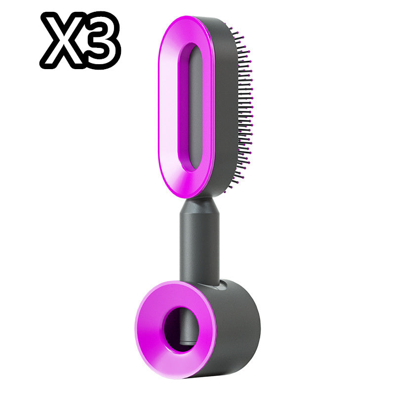 Self Cleaning Hair Brush For Women One-key Cleaning Hair Loss Airbag Massage Scalp Comb Anti-Static Hairbrush - 𝓢𝓱𝓸𝓹𝓵𝓮𝓬𝔂
