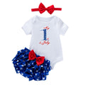 American Independence Day Baby Clothes Cartoon Letter Short Sleeve Romper - 𝓢𝓱𝓸𝓹𝓵𝓮𝓬𝔂