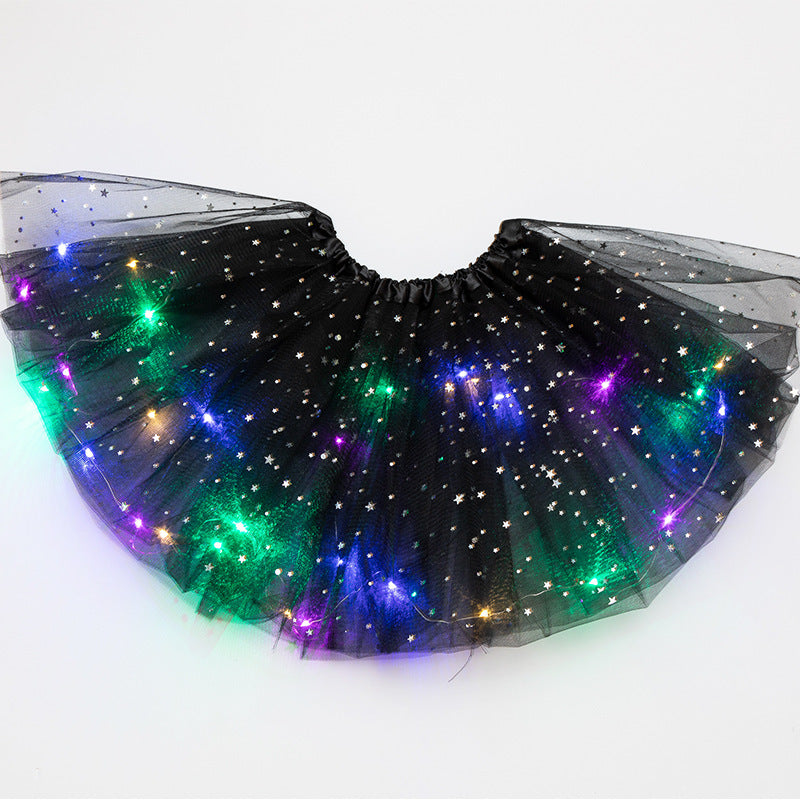 Magical & Luminous  LED Princess Halloween Tutu Skirt Sequins Shiny Skirt - 𝓢𝓱𝓸𝓹𝓵𝓮𝓬𝔂