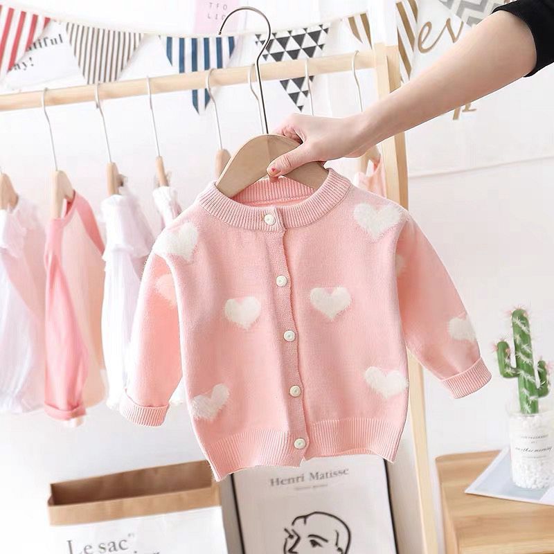 Girls Heart Knit Cardigan - 𝓢𝓱𝓸𝓹𝓵𝓮𝓬𝔂