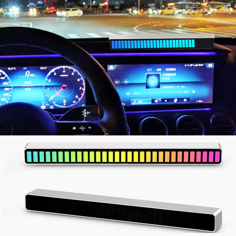 New Car Sound Control Light RGB Voice-Activated Music Rhythm Ambient Light With 32 LED 18 Colors Car Home Decoration Lamp - 𝓢𝓱𝓸𝓹𝓵𝓮𝓬𝔂