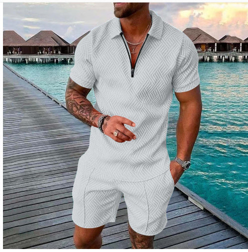 New Men's Summer Short Sleeve Shorts Casual Suit - 𝓢𝓱𝓸𝓹𝓵𝓮𝓬𝔂