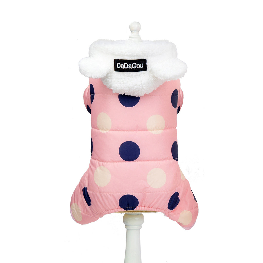 Warm big polka dot four-leg cotton coat - 𝓢𝓱𝓸𝓹𝓵𝓮𝓬𝔂