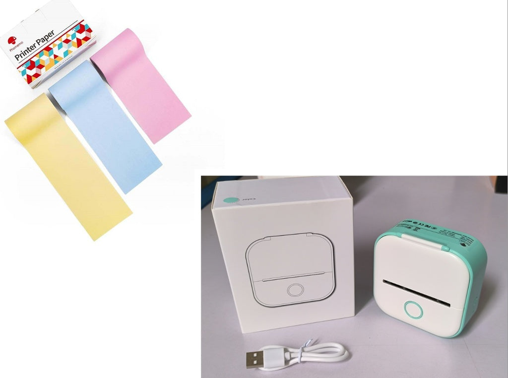 Portable Mini Thermal Label Printer Home Photo Printer Student Wrong Question Printer Bluetooth-compatible Mini Label Printer Price Tag - 𝓢𝓱𝓸𝓹𝓵𝓮𝓬𝔂