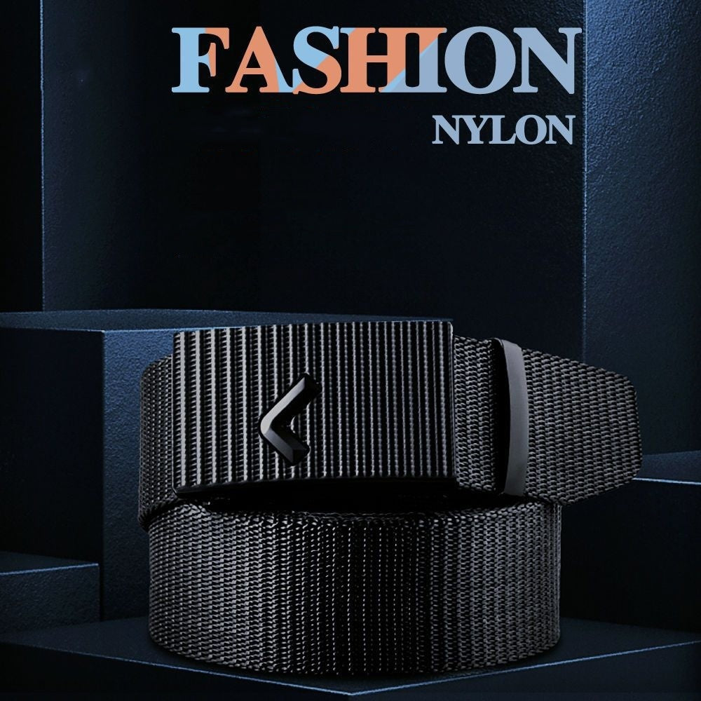 Nylon Waistband Men's Automatic Buckle Outdoor Canvas Belt - 𝓢𝓱𝓸𝓹𝓵𝓮𝓬𝔂
