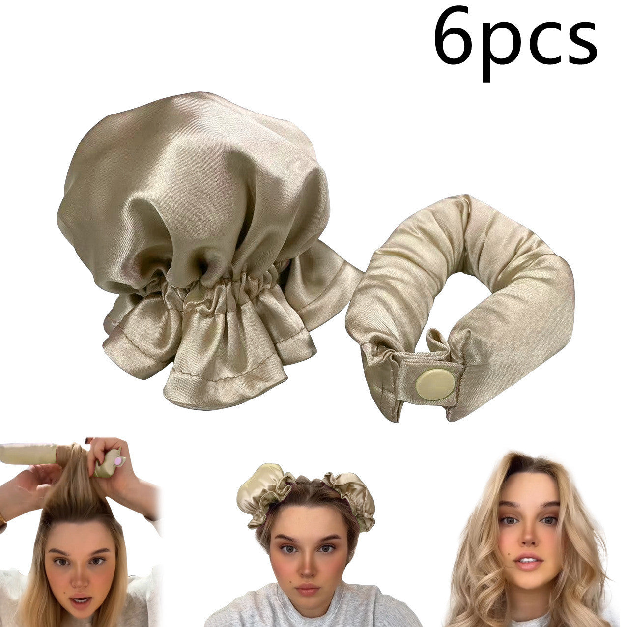 New Heatless Curl Stick With Cloth Cover Cute Ball Head Hair Curler Headband Hair Rollers Wave Form Curling Rod Hair Style Tools Gadgets - 𝓢𝓱𝓸𝓹𝓵𝓮𝓬𝔂