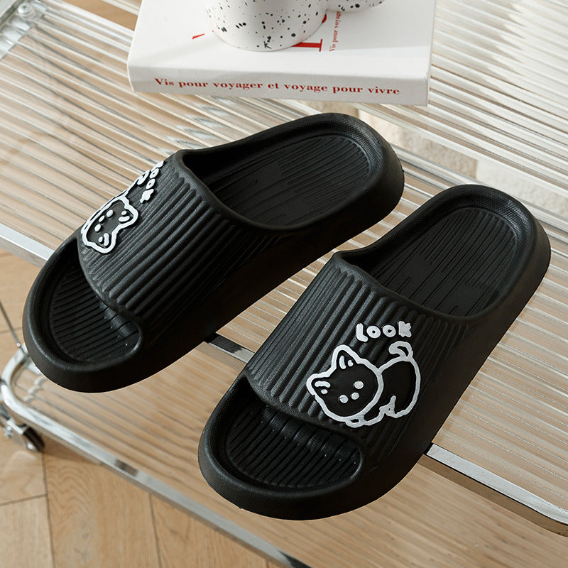 Cute Cat Slippers Summer Women Home Shoes Bath Thick Platform Non-Slip Slides Indoor Outdoor - 𝓢𝓱𝓸𝓹𝓵𝓮𝓬𝔂