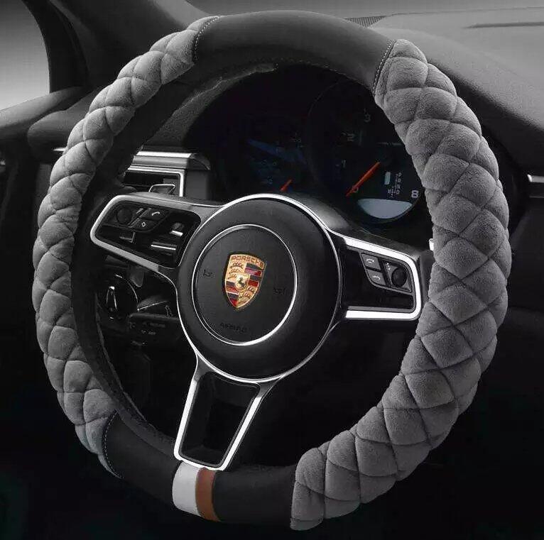 Universal Car Steering Wheel Cover Winter Decoration Cute 38cm Plush Footprint Auto Automobile Vehicle Steering Wheel Protector - 𝓢𝓱𝓸𝓹𝓵𝓮𝓬𝔂