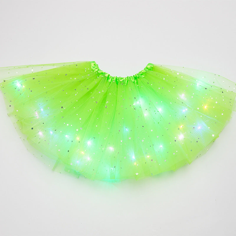 Magical & Luminous  LED Princess Halloween Tutu Skirt Sequins Shiny Skirt - 𝓢𝓱𝓸𝓹𝓵𝓮𝓬𝔂