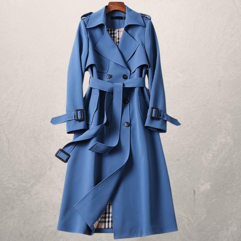 Women's Mid-length Trench Coat Autumn Long Windbreaker - 𝓢𝓱𝓸𝓹𝓵𝓮𝓬𝔂