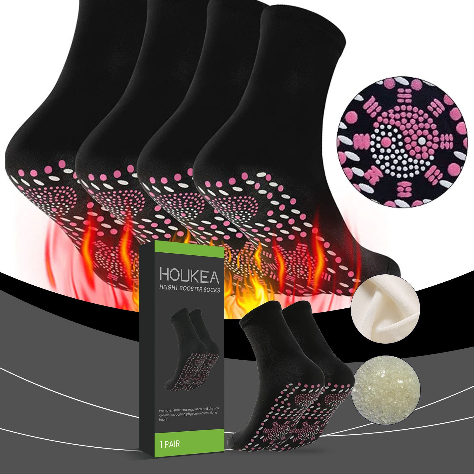 Self-heating Massage Body Socks Foot Skin-friendly - 𝓢𝓱𝓸𝓹𝓵𝓮𝓬𝔂