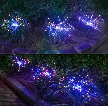 New Ground Plug Solar Fireworks Light LED Light String Copper Wire Outdoor Garden Decoration Star Lights Christmas Lights - 𝓢𝓱𝓸𝓹𝓵𝓮𝓬𝔂