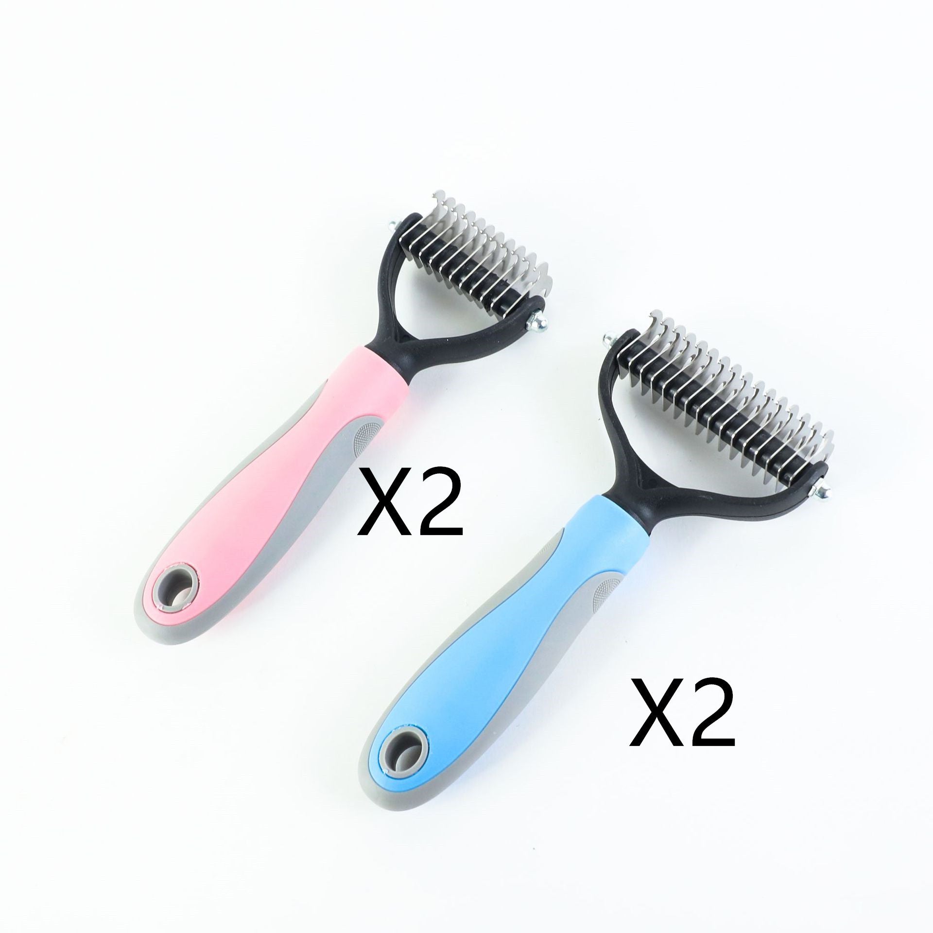 Stainless Double-sided Pet Brush Hair Removal Comb Grooming Dematting Dog Grooming Shedding Tools - 𝓢𝓱𝓸𝓹𝓵𝓮𝓬𝔂