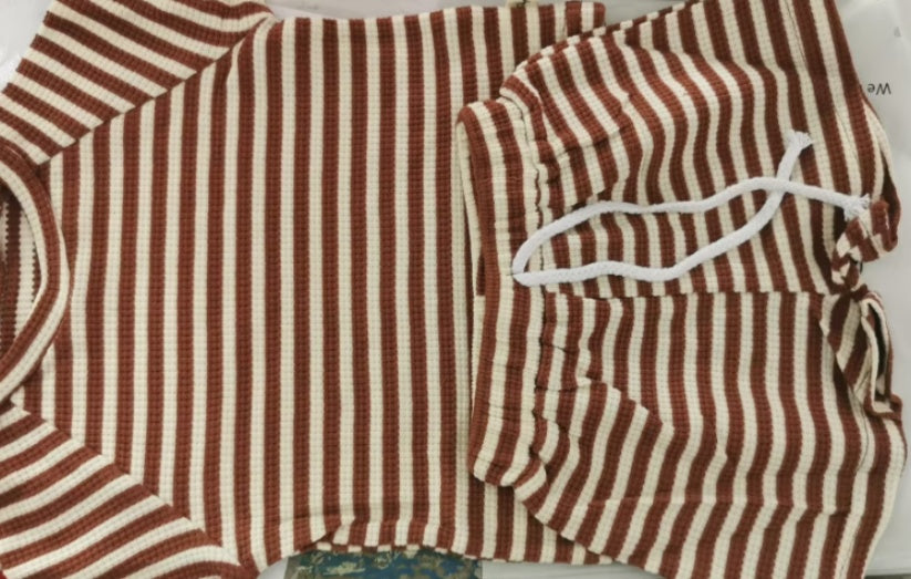 Children's Waffle Stripe Short Sleeve - 𝓢𝓱𝓸𝓹𝓵𝓮𝓬𝔂