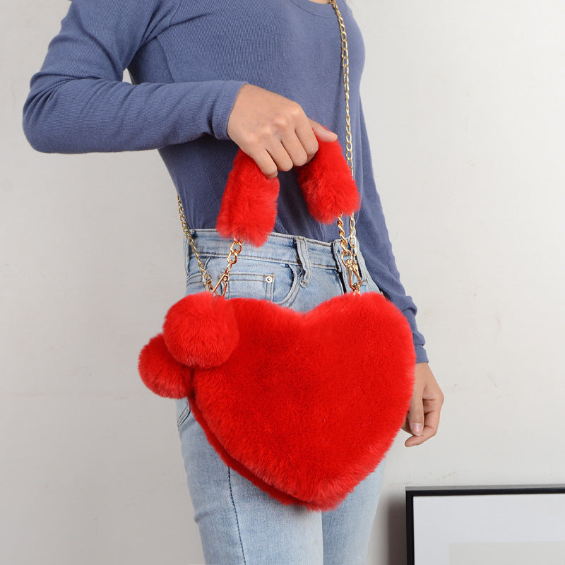 Love Bags Soft Plush Handbags Women Valentine's Day Party Bag - 𝓢𝓱𝓸𝓹𝓵𝓮𝓬𝔂