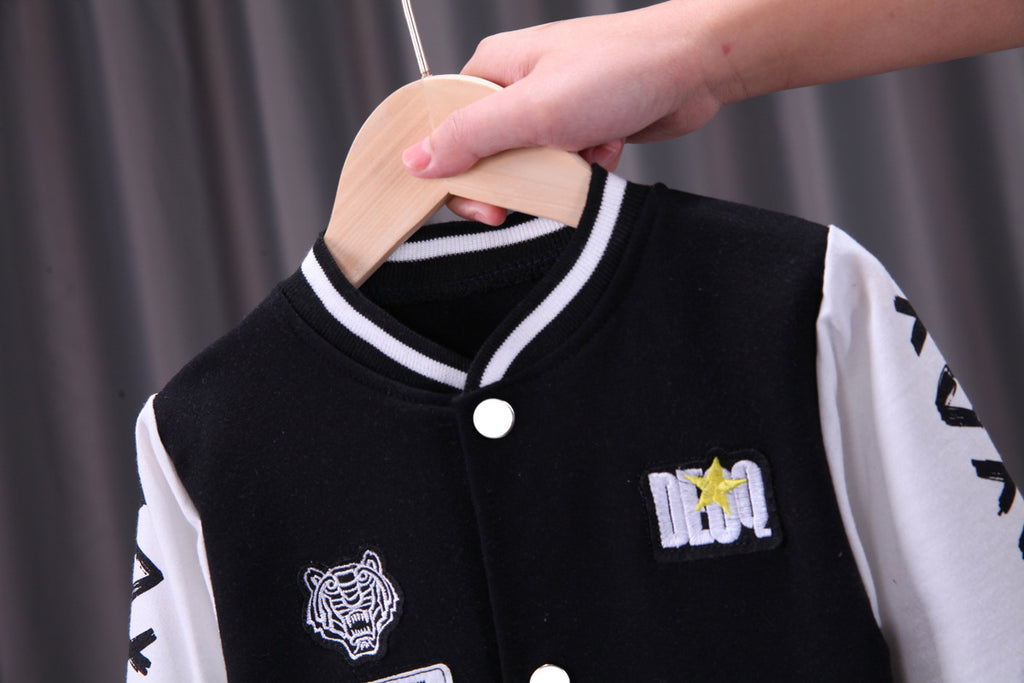 Boys Baseball Jacket Korean Two-piece Set - 𝓢𝓱𝓸𝓹𝓵𝓮𝓬𝔂