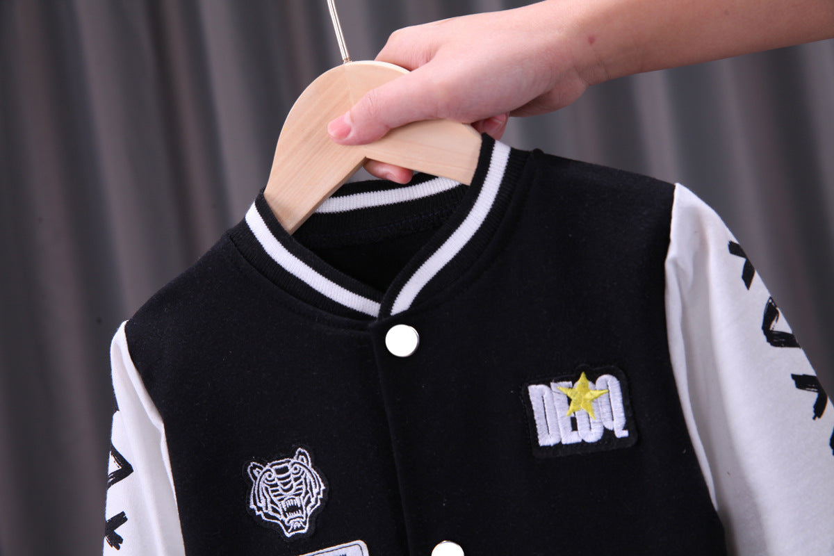 Boys Baseball Jacket Korean Two-piece Set - 𝓢𝓱𝓸𝓹𝓵𝓮𝓬𝔂