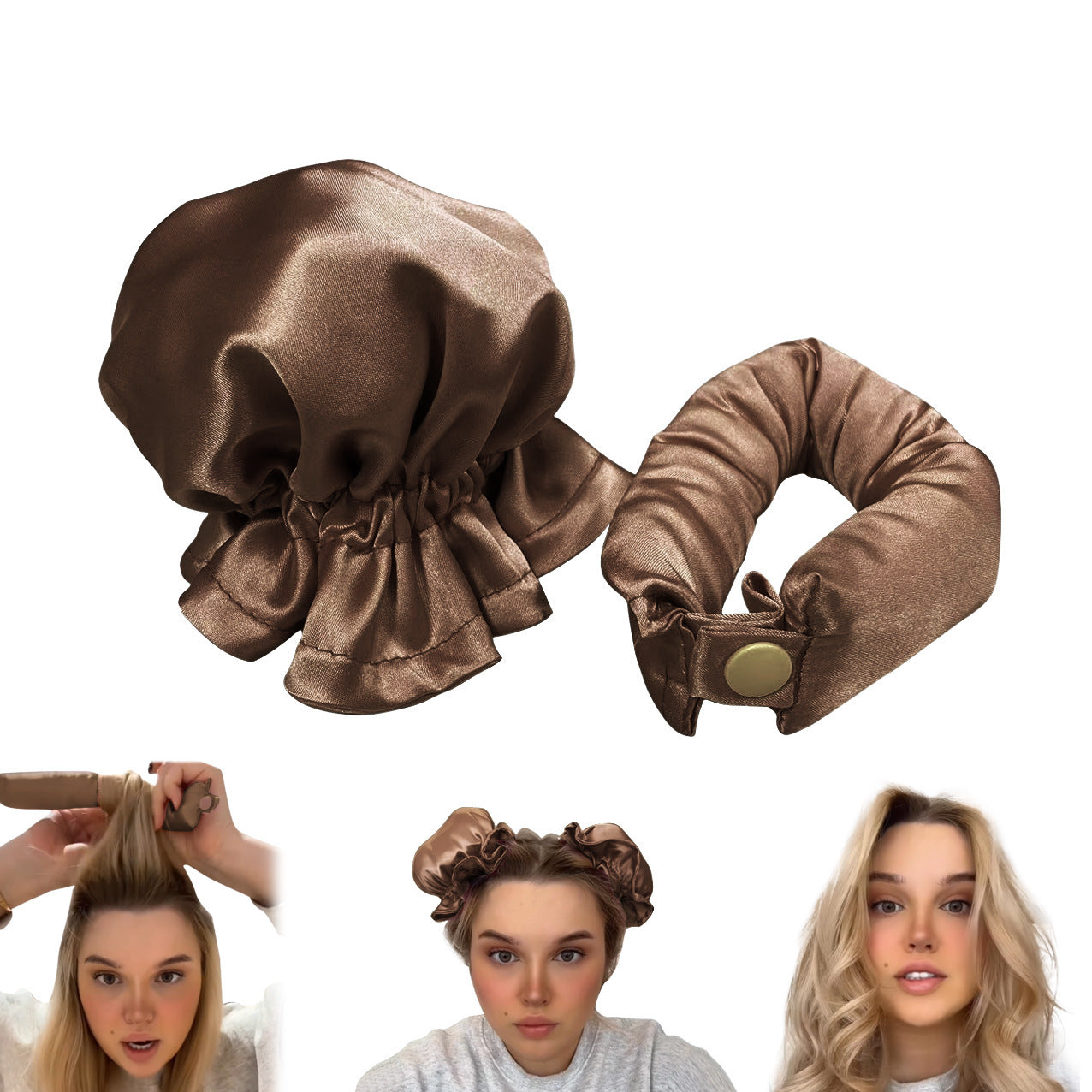New Heatless Curl Stick With Cloth Cover Cute Ball Head Hair Curler Headband Hair Rollers Wave Form Curling Rod Hair Style Tools Gadgets - 𝓢𝓱𝓸𝓹𝓵𝓮𝓬𝔂