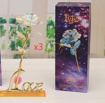 24K Luminous Color Gold Rose Flower Set - 𝓢𝓱𝓸𝓹𝓵𝓮𝓬𝔂