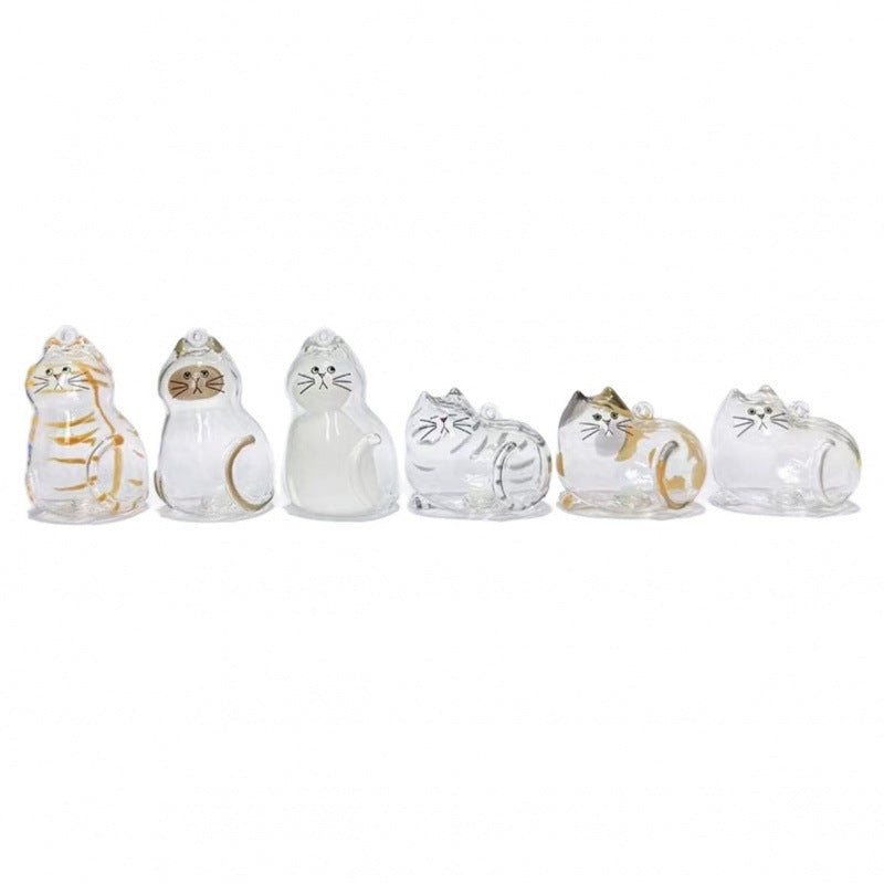 Transparent Cat Hair Storage Box Pendant Keychain Ornaments