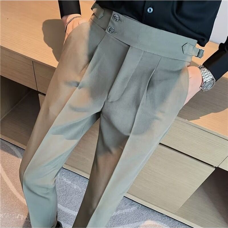 British Style Business Formal Wear Suit Pants Men - 𝓢𝓱𝓸𝓹𝓵𝓮𝓬𝔂