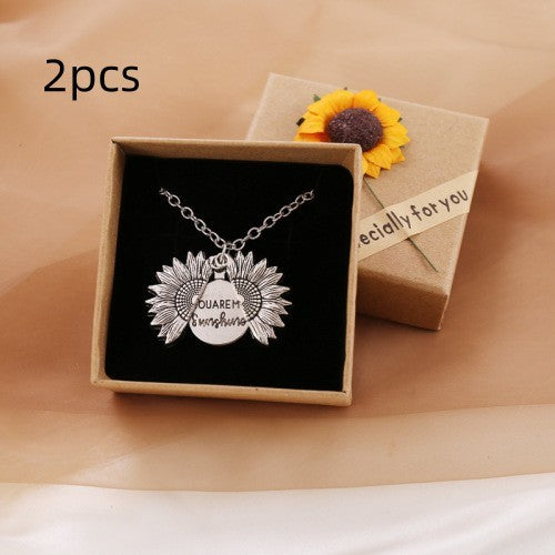 You Are My Sunshine Sunflower Necklace Women Men - 𝓢𝓱𝓸𝓹𝓵𝓮𝓬𝔂