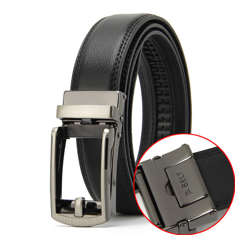 Two-layer Cowhide Fake Needle Automatic Buckle Men's Special Belt - 𝓢𝓱𝓸𝓹𝓵𝓮𝓬𝔂
