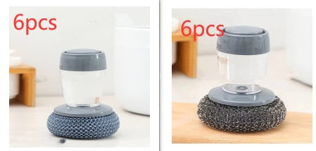Kitchen Soap Dispensing Palm Brush Cleaner Push-type Brush Kitchen Detergent Tools - 𝓢𝓱𝓸𝓹𝓵𝓮𝓬𝔂