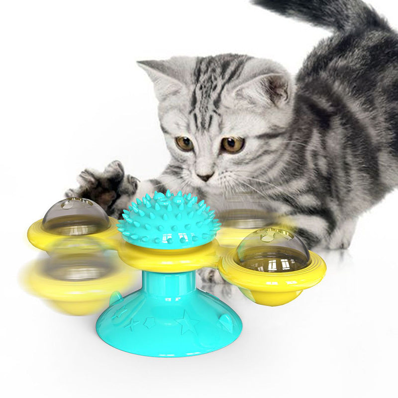 Cat Rotating Windmill Multi-Function Toys Itch Scratching Device Teeth Shining Toy - 𝓢𝓱𝓸𝓹𝓵𝓮𝓬𝔂