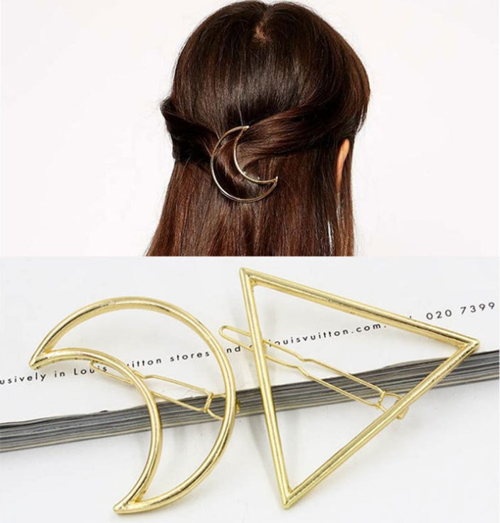 Hairpins Triangle Moon Hair Pin Jewelry - 𝓢𝓱𝓸𝓹𝓵𝓮𝓬𝔂