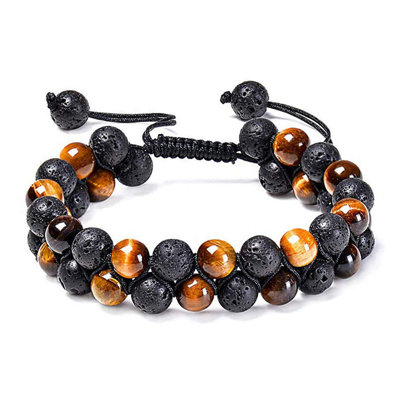Tiger Eye Couple Bracelets Matte Black Agate Beads Bracelet - 𝓢𝓱𝓸𝓹𝓵𝓮𝓬𝔂