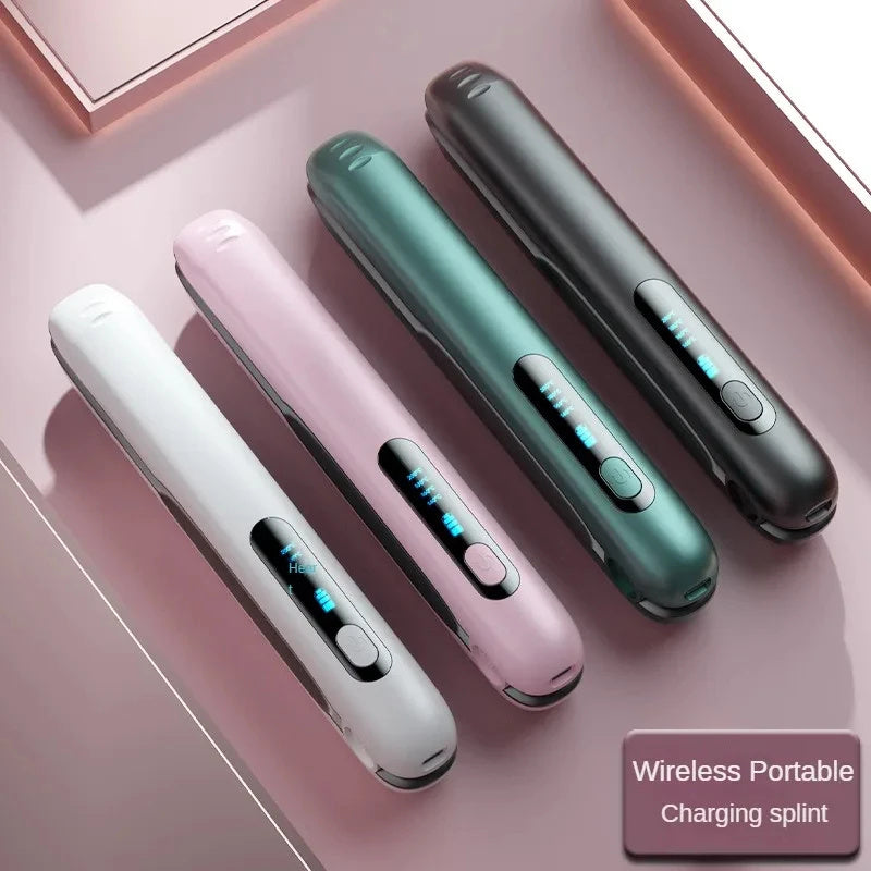Wireless Hair Straightener Flat Iron Mini 2 IN 1 Roller USB 5000mAh Max 200 Degree Portable Cordless Curler 4 Levels Dry And Wet Uses - 𝓢𝓱𝓸𝓹𝓵𝓮𝓬𝔂