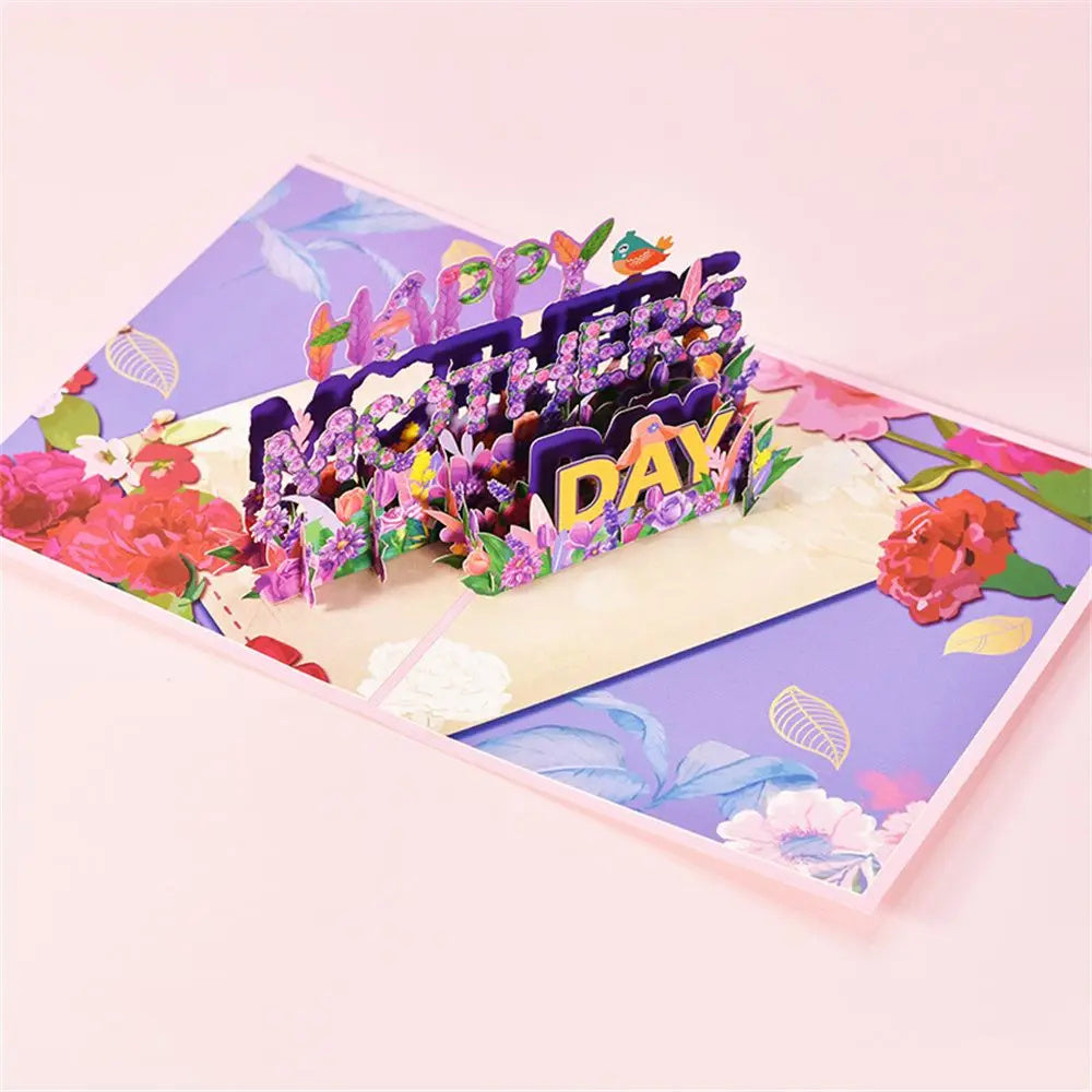 3D PopUp Flower Bouquet Cards Gifts Anniversary PopUp Mom Floral Bouquet Wife Invitation Card Greeting Cards Mothers Day Cards Postcard - 𝓢𝓱𝓸𝓹𝓵𝓮𝓬𝔂