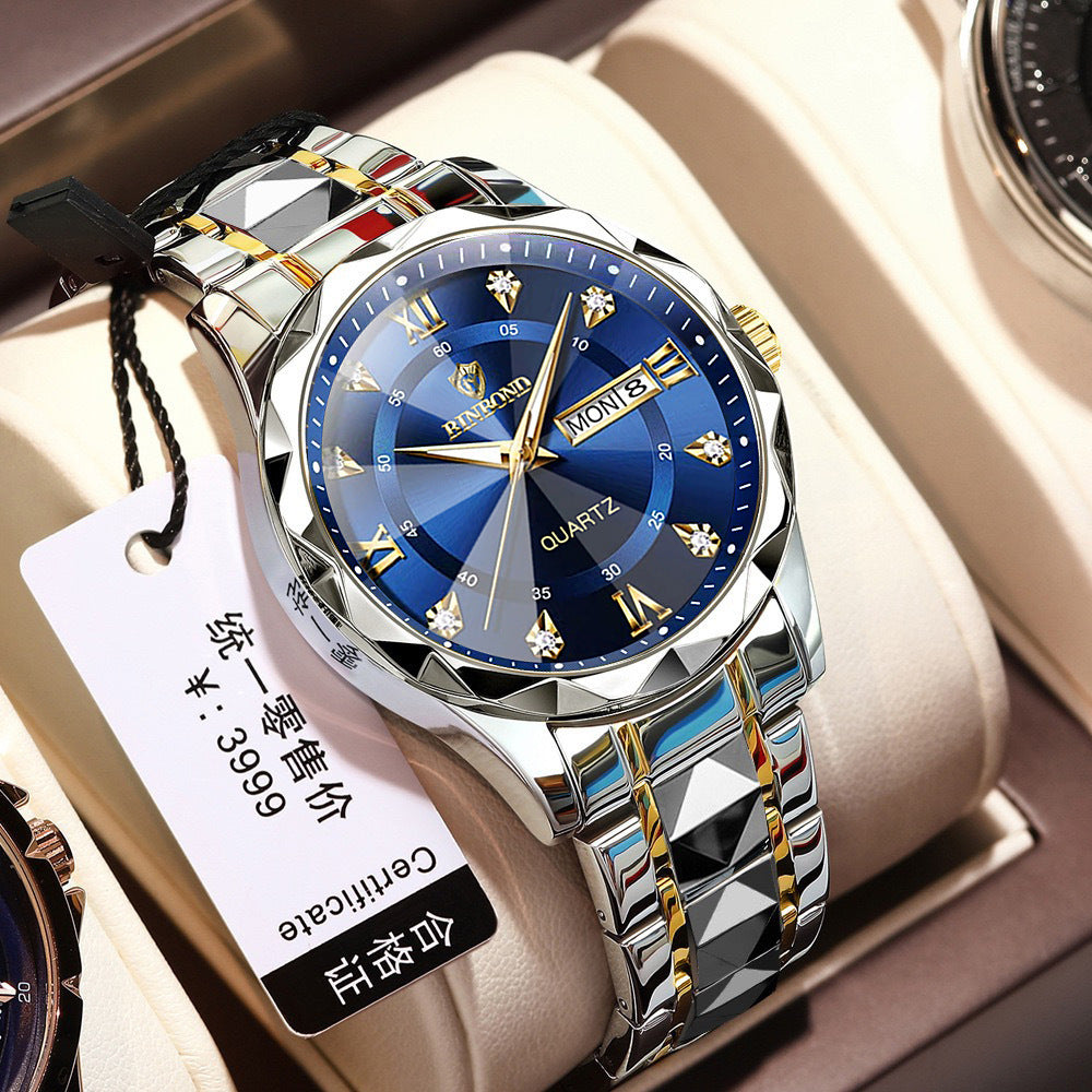 Waterproof Luminous Dual Calendar Watch Men's - 𝓢𝓱𝓸𝓹𝓵𝓮𝓬𝔂