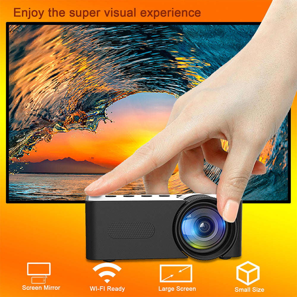 YT100 Home Mini Portable Mini Projector HD Home Wireless Mini Phone Projection 