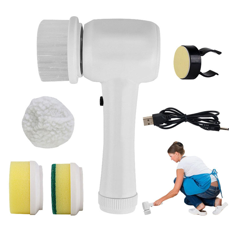 Electric Cleaning Brush 4 In 1 Spinning Scrubber Handheld Electric Cordless Cleaning Brush Portable - 𝓢𝓱𝓸𝓹𝓵𝓮𝓬𝔂