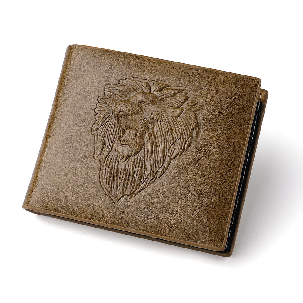 Men's Zipper Wallet Lion Embossed Pattern Animal - 𝓢𝓱𝓸𝓹𝓵𝓮𝓬𝔂