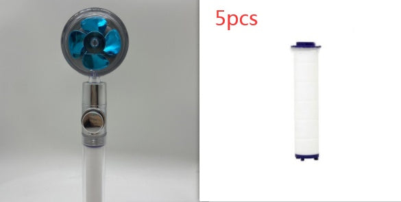 Shower Head Water Saving Flow 360 Degrees Rotating With Small Fan ABS Rain High Pressure Spray Nozzle Bathroom Accessories - 𝓢𝓱𝓸𝓹𝓵𝓮𝓬𝔂