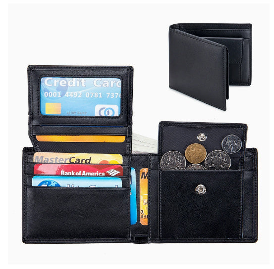 Men's Short Wallet Genuine Leather Trifold Wallet - 𝓢𝓱𝓸𝓹𝓵𝓮𝓬𝔂