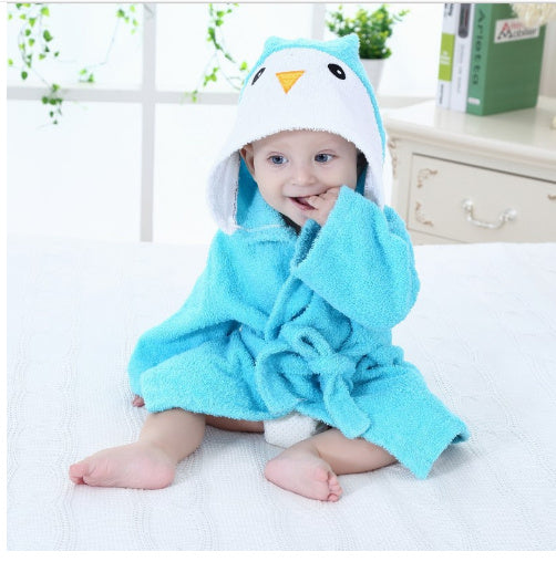 Children's Hooded Absorbent Animal-shaped Bathrobe - 𝓢𝓱𝓸𝓹𝓵𝓮𝓬𝔂