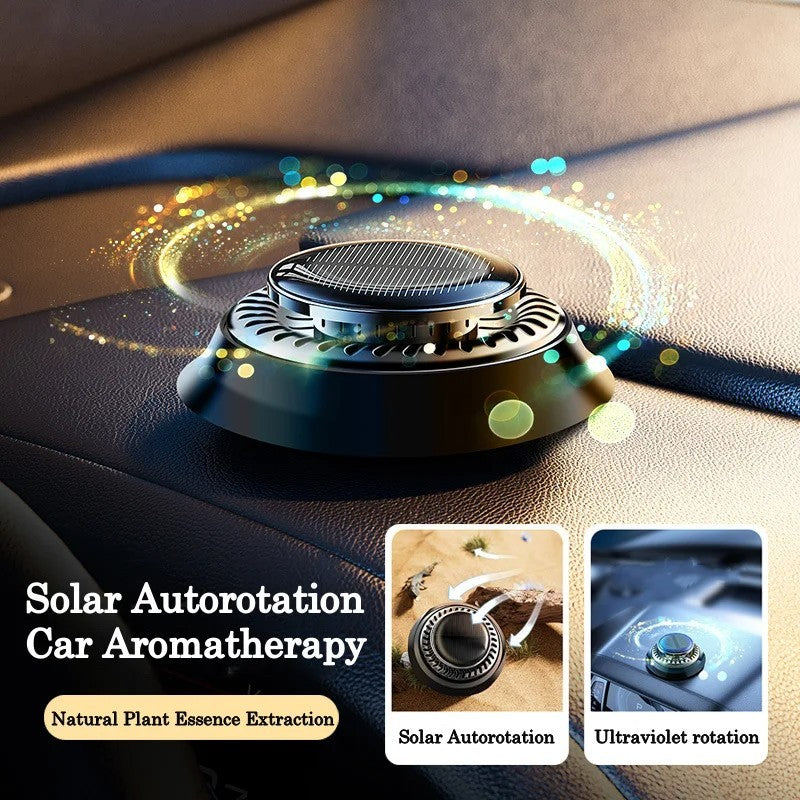 Portable Kinetic Car Air Freshener Solar Powered Double Ring Rotating Air Cleaner Perfume Fragrance Diffuser - 𝓢𝓱𝓸𝓹𝓵𝓮𝓬𝔂