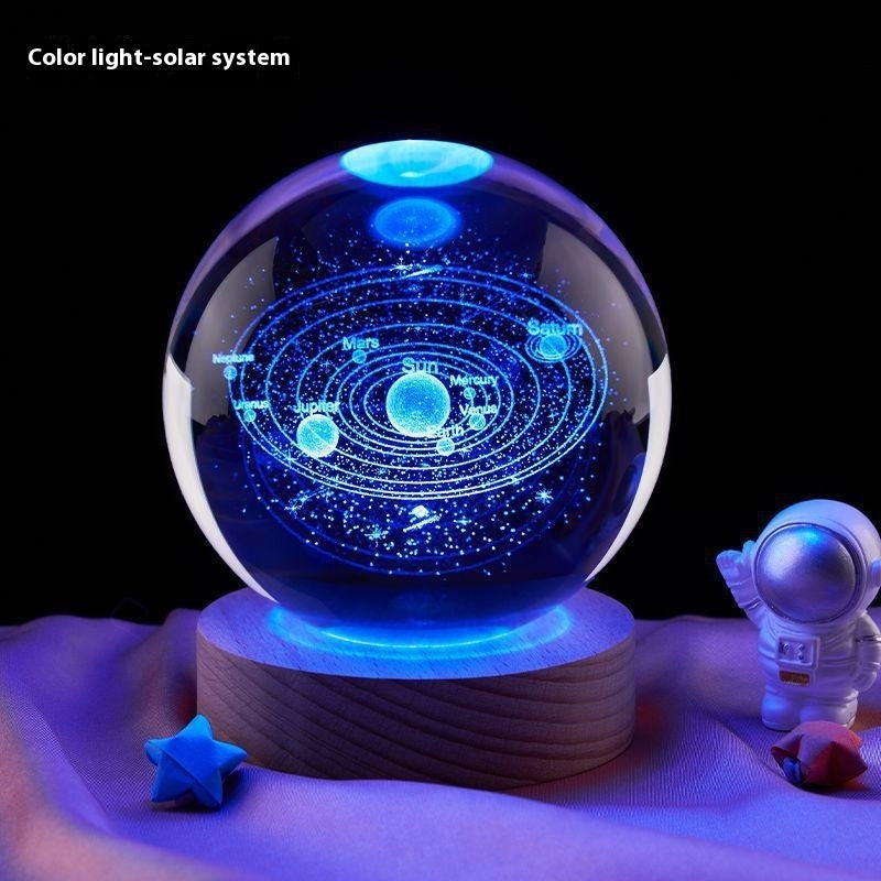 Moon Small Night Lamp Decoration Creative Crystal Ball - 𝓢𝓱𝓸𝓹𝓵𝓮𝓬𝔂