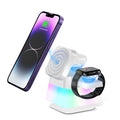4 In 1 Rotatable Colorful Lighting Wireless Charger Stand For Phone 15 14 13 12 Pro Max 8 7 Holder Magnetic Fast Charging Station - 𝓢𝓱𝓸𝓹𝓵𝓮𝓬𝔂