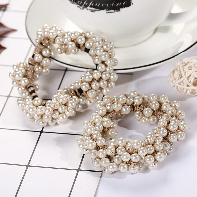 Handmade Crochet Rubber Band Hair Tie Pearl - 𝓢𝓱𝓸𝓹𝓵𝓮𝓬𝔂