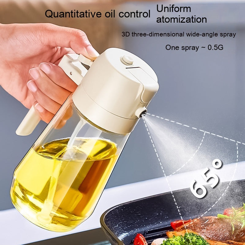 470ML Olive Oil Sprayer Dispenser For Cooking BBQ 2 In 1 Glass Oil Vinegar Soy Sauce Spray Kitchen Oil Bottle For Air Fryer - 𝓢𝓱𝓸𝓹𝓵𝓮𝓬𝔂