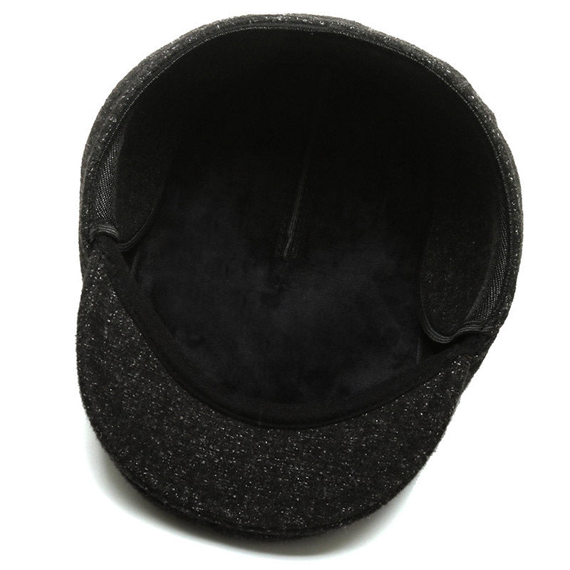 Outdoor Cycling Warm Short Brim Beret Middle-aged And Elderly Men Ear Protection Advance Hats - 𝓢𝓱𝓸𝓹𝓵𝓮𝓬𝔂