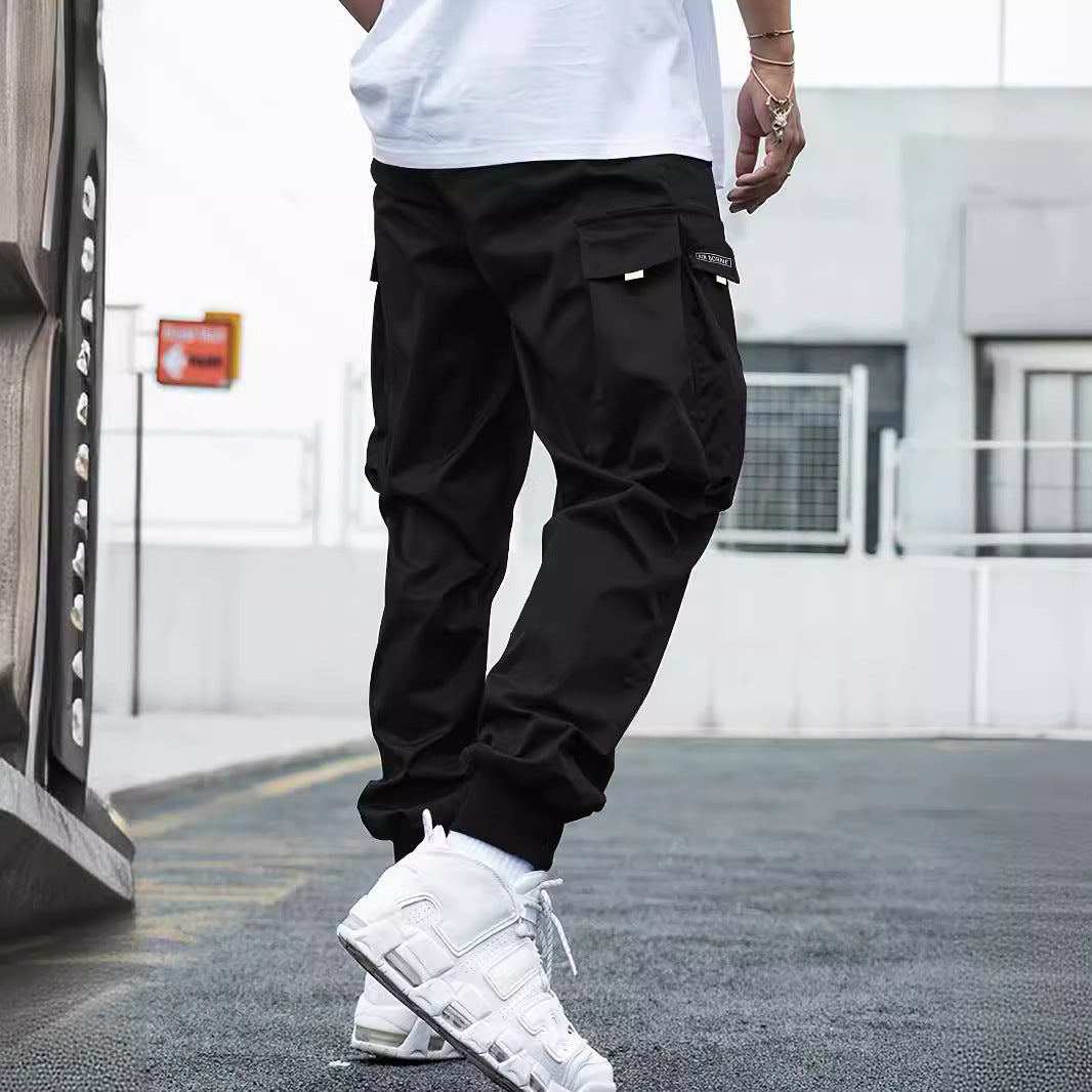 Multi-pocket Cargo Pants Men's Casual Hip-Hop Drawstring Trousers Outdoor Streetwear Sports Pant - 𝓢𝓱𝓸𝓹𝓵𝓮𝓬𝔂