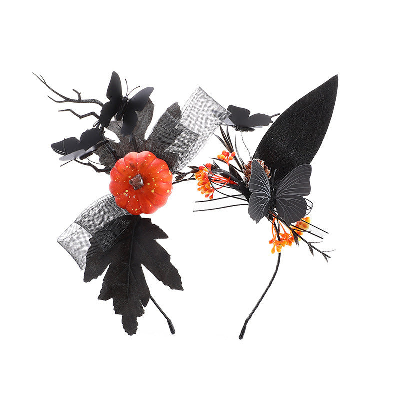 Halloween Bat Pumpkin Headband - 𝓢𝓱𝓸𝓹𝓵𝓮𝓬𝔂