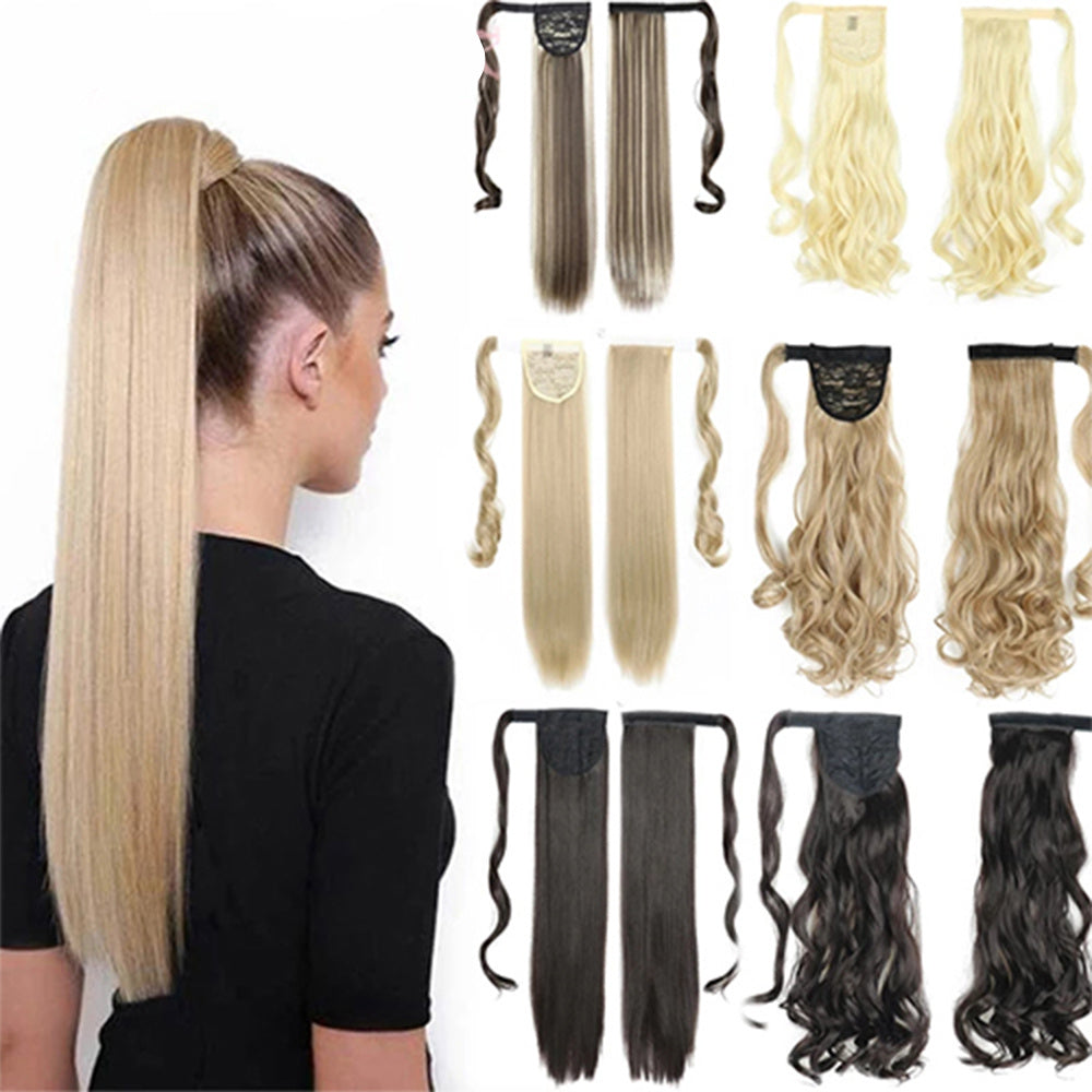 Long Straight Wrap Around Clip In Ponytail Hair Extension Heat Resistant Synthetic Tail Fake Hair - 𝓢𝓱𝓸𝓹𝓵𝓮𝓬𝔂